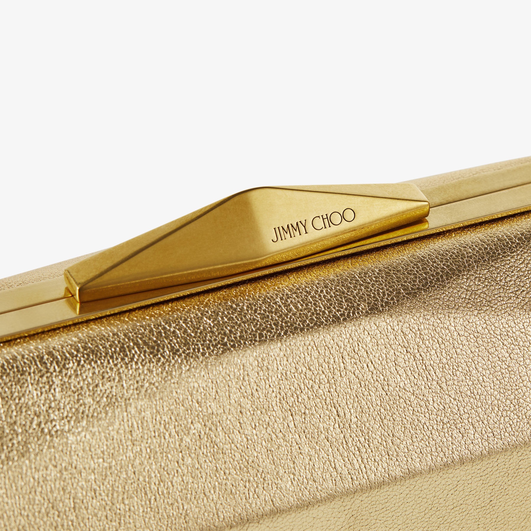Diamond Box Clutch
Gold Metallic Nappa Leather Box Clutch Bag - 3