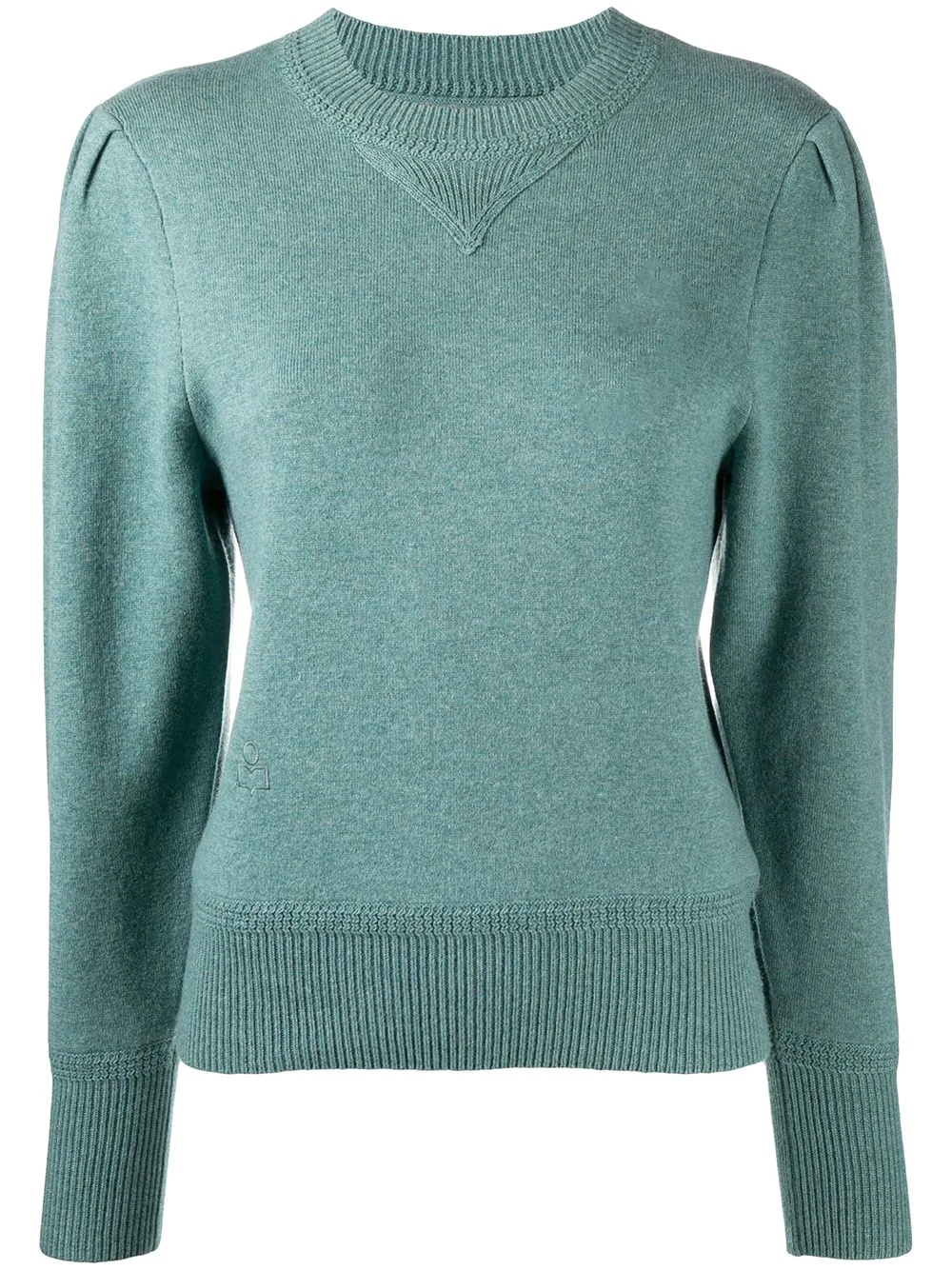 crew neck puff sleeves jumper - 1