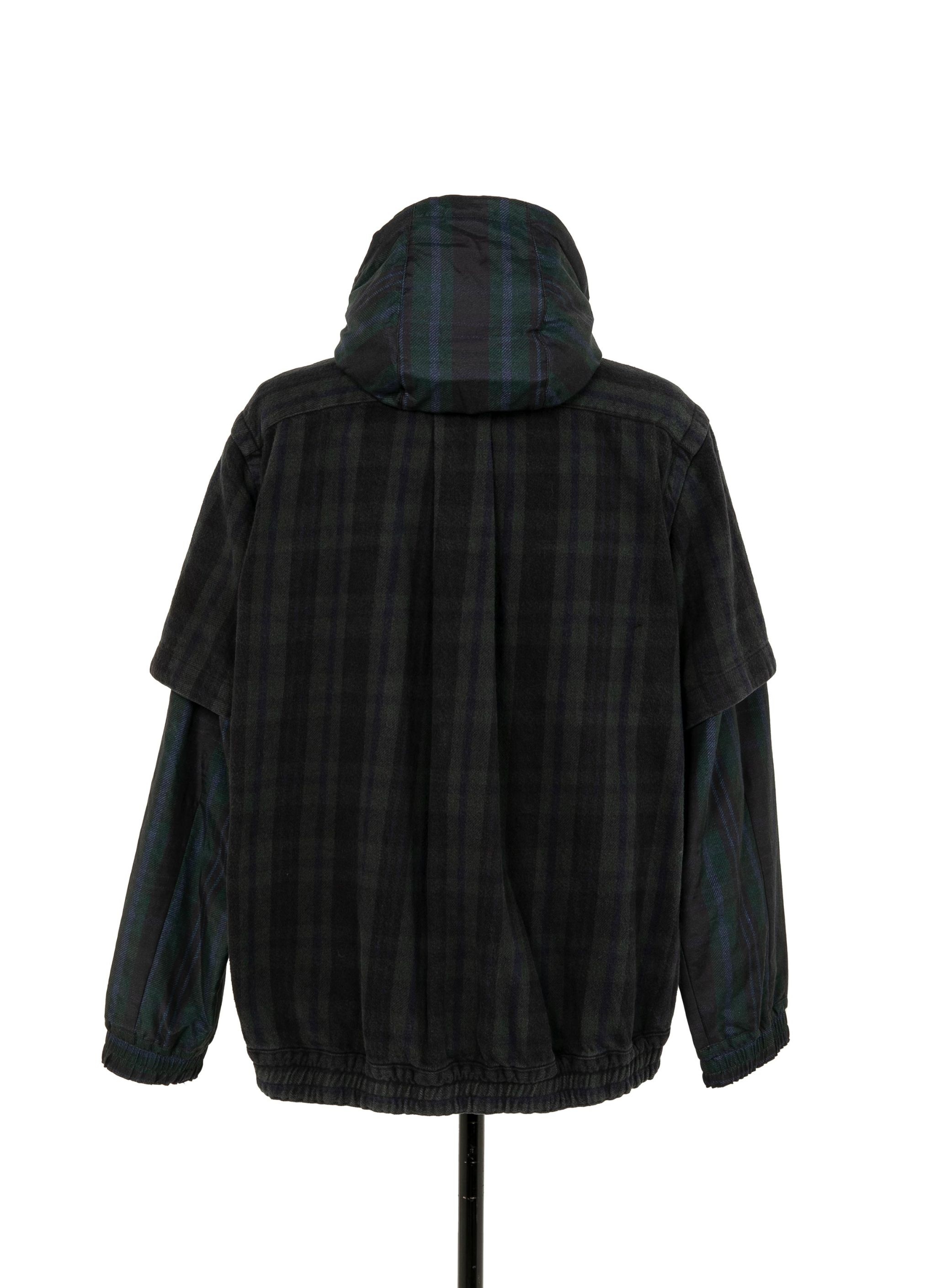 sacai sacai Gonz Multi Patch Plaid Hoodie | REVERSIBLE