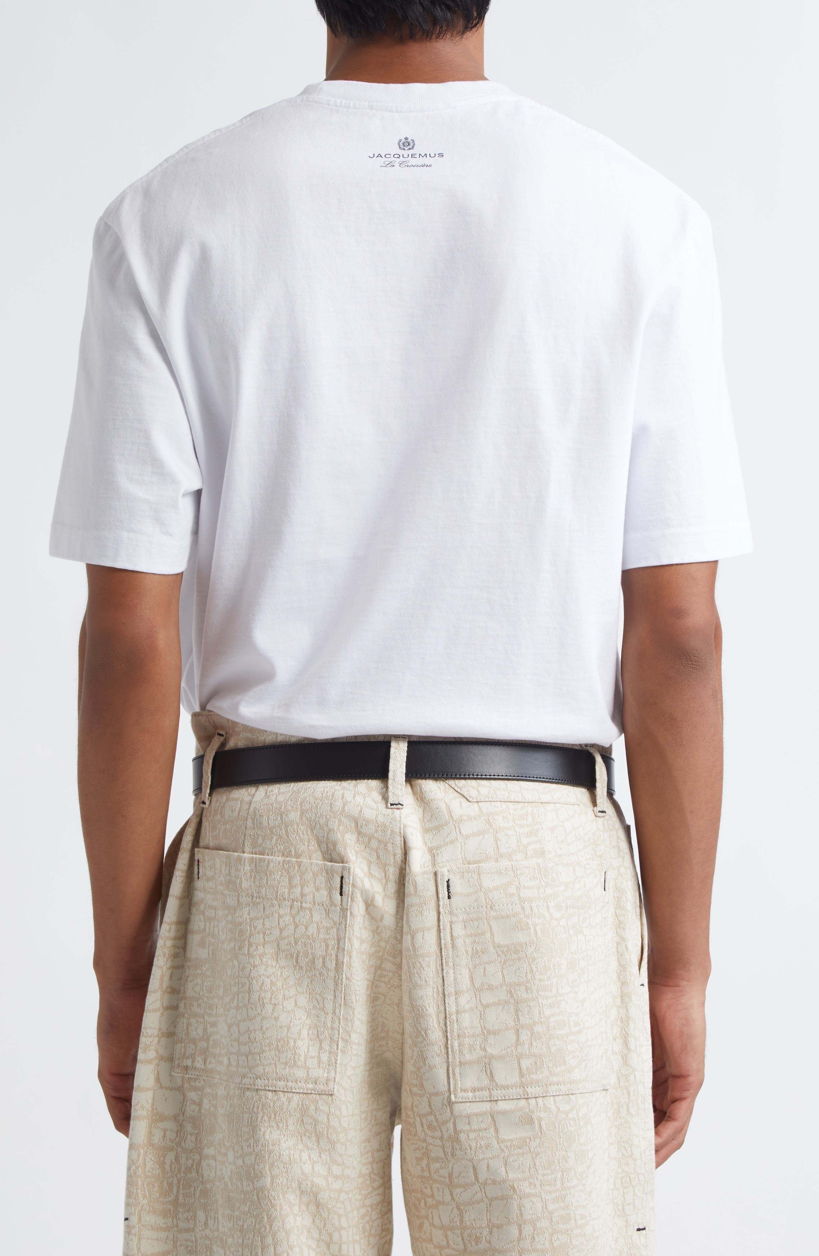 Jacquemus Le T-Shirt Marino Graphic T-Shirt in Arty Hotel White at Nordstrom - 3