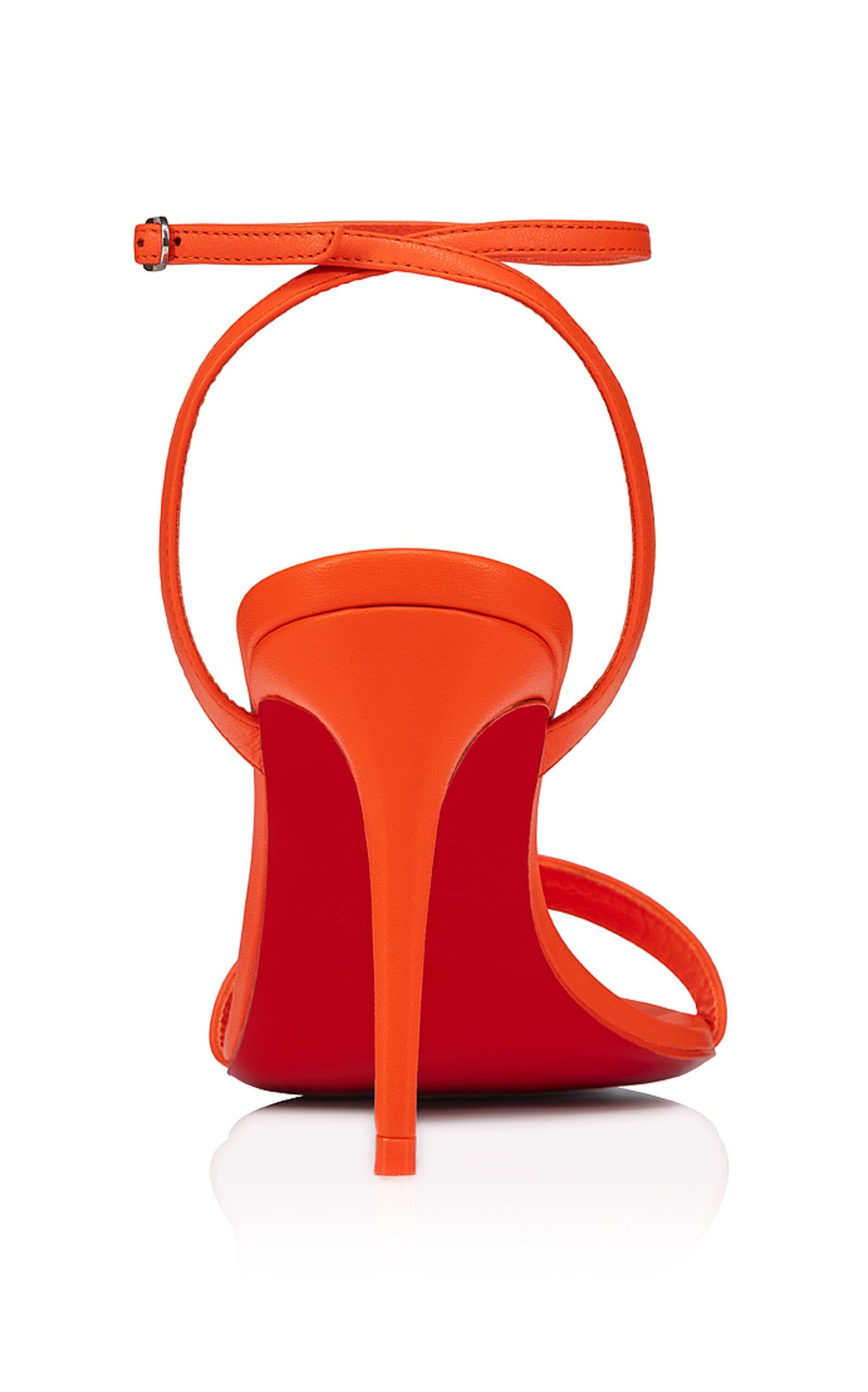 Loubi Girl 85mm Leather Sandals orange - 3