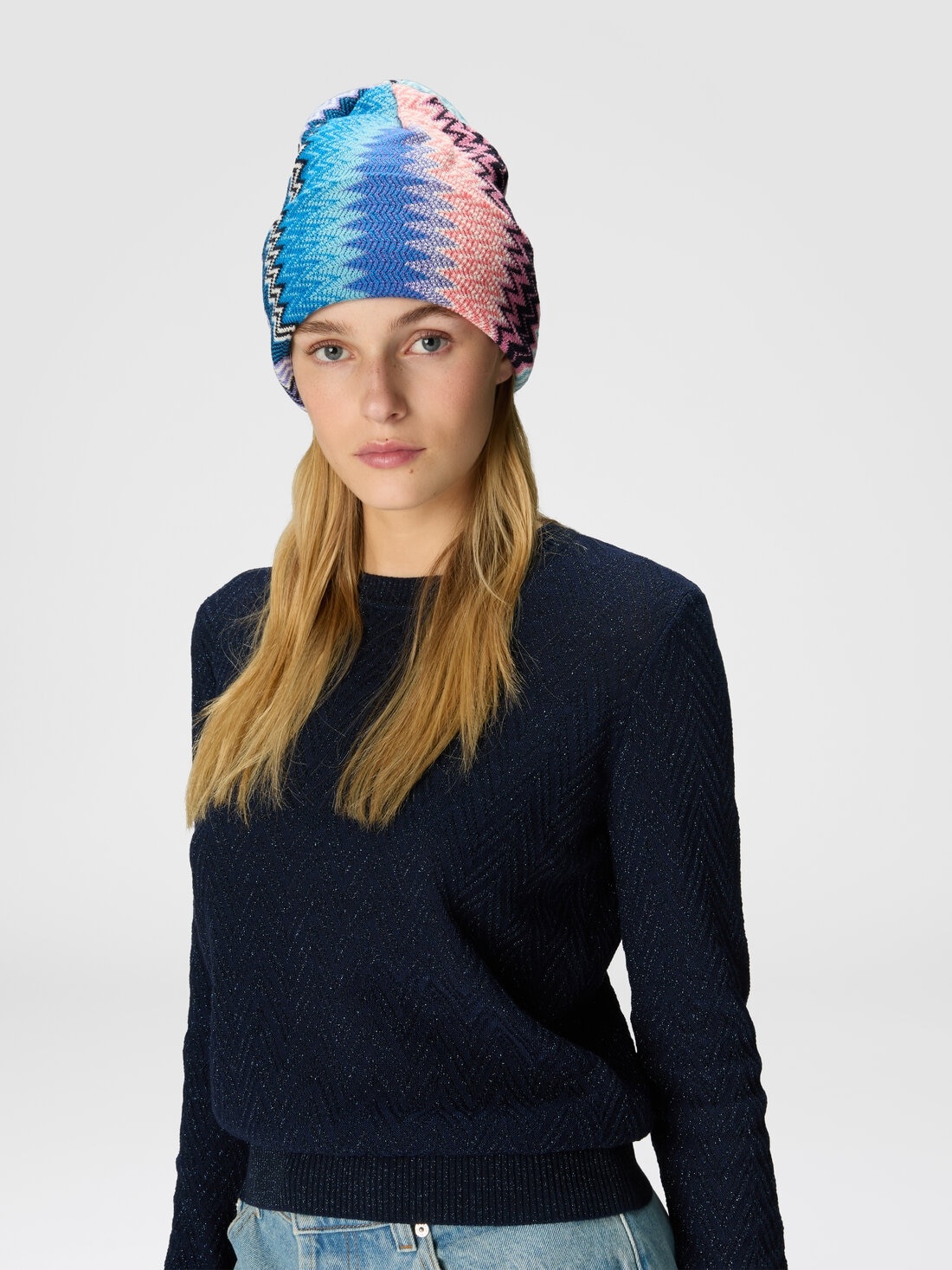 Zigzag wool blend beanie - 3