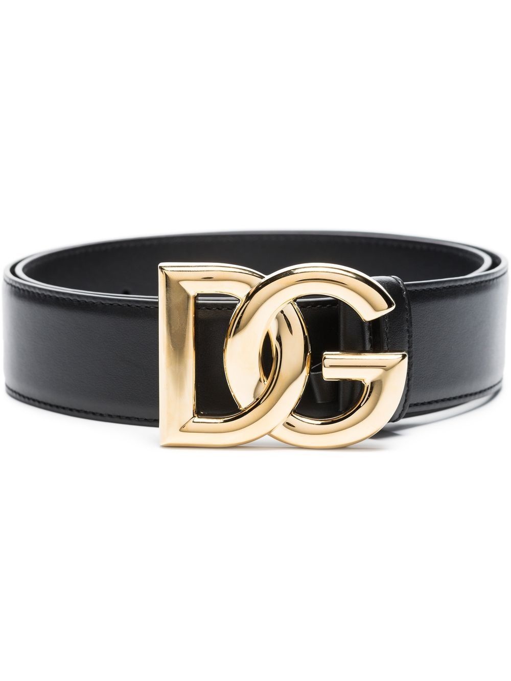 Dg logo leather belt - 1