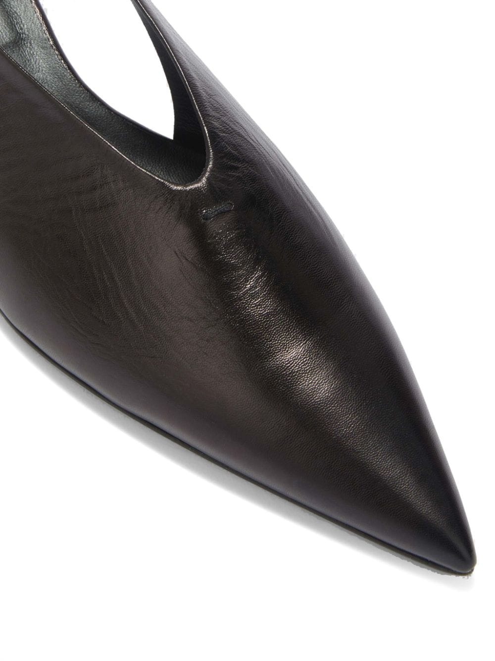 slingback leather pumps - 5