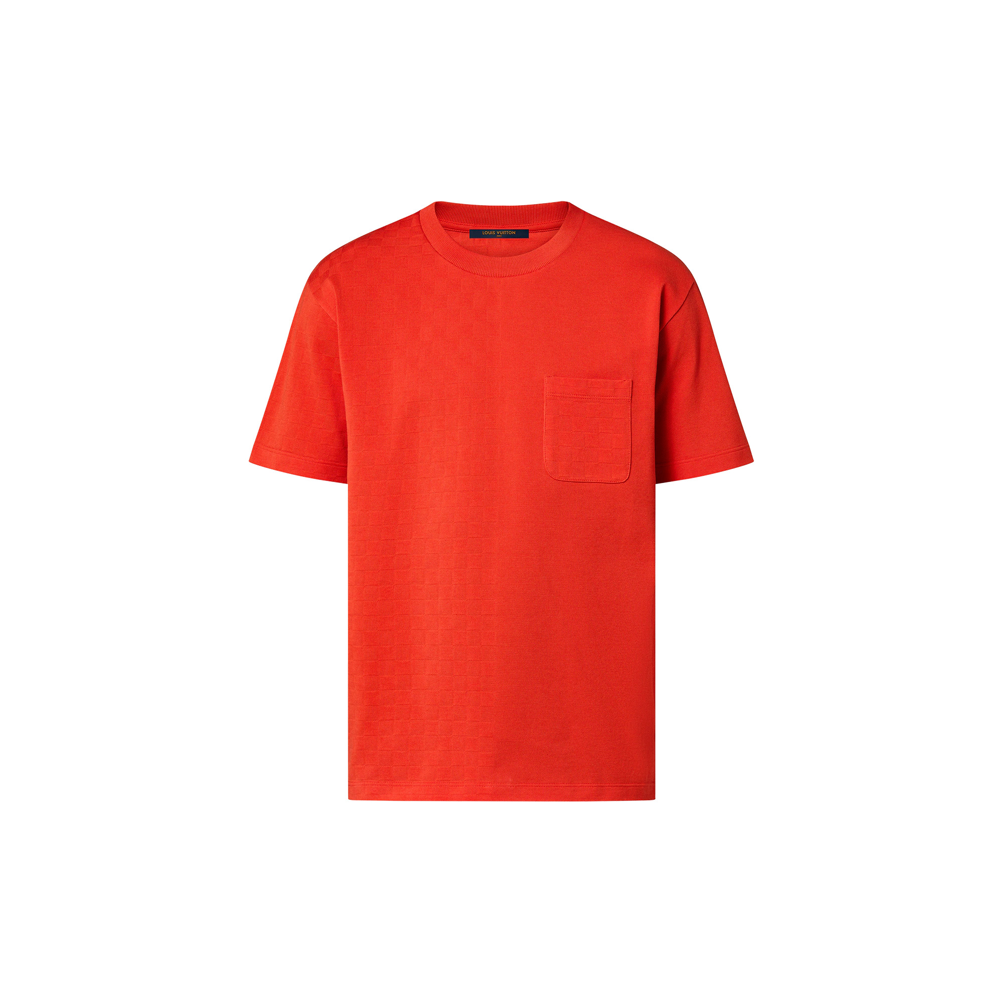 Cotton Half Damier Pocket T-Shirt - 1