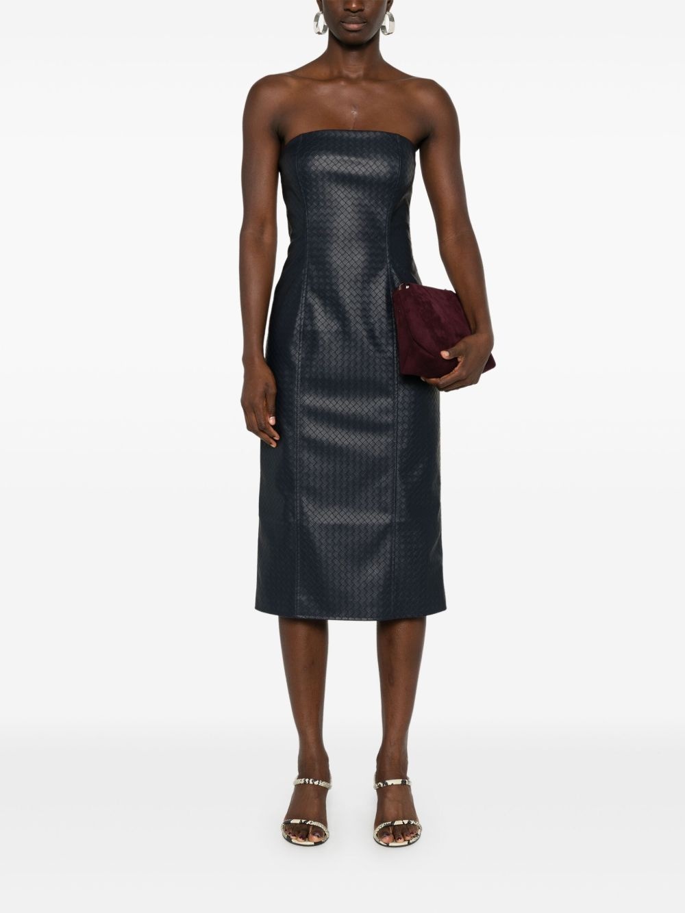 braided midi dress - 2