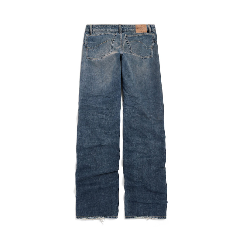 Fitted Low-waist Pants in Blue 7