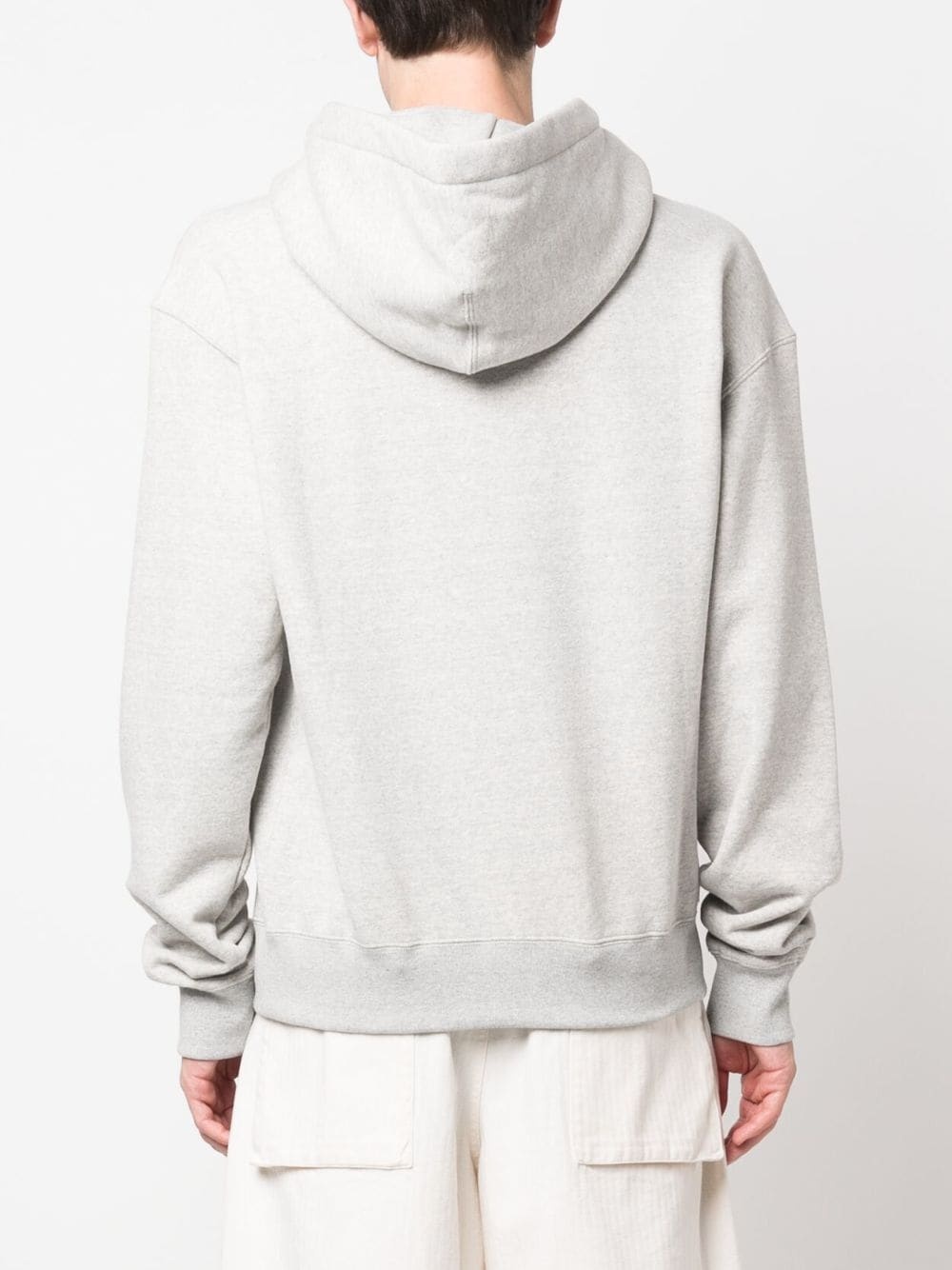 logo-print cotton hoodie - 4