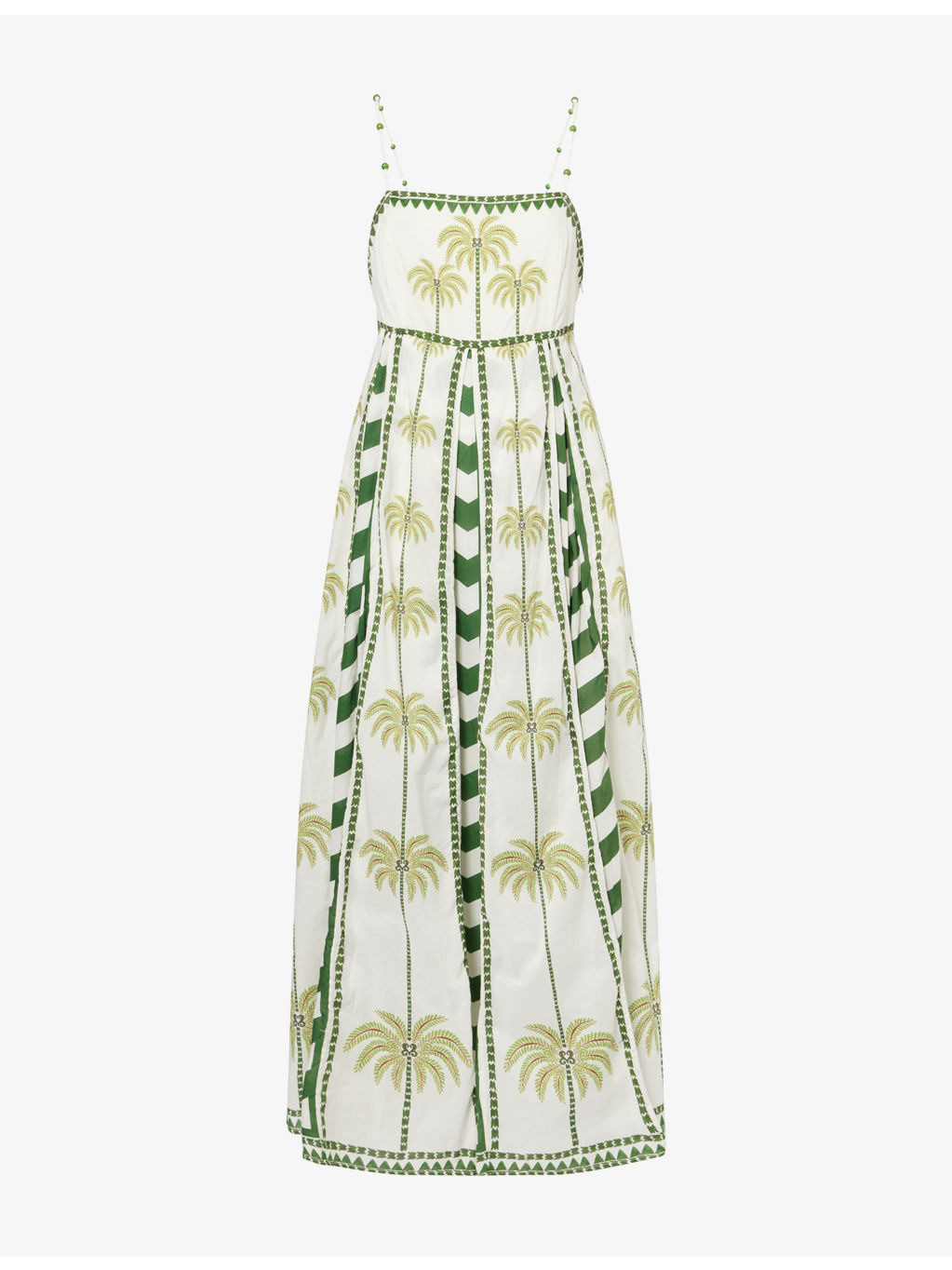 Milani Coco-Palm Print Cotton Maxi Dress - 1