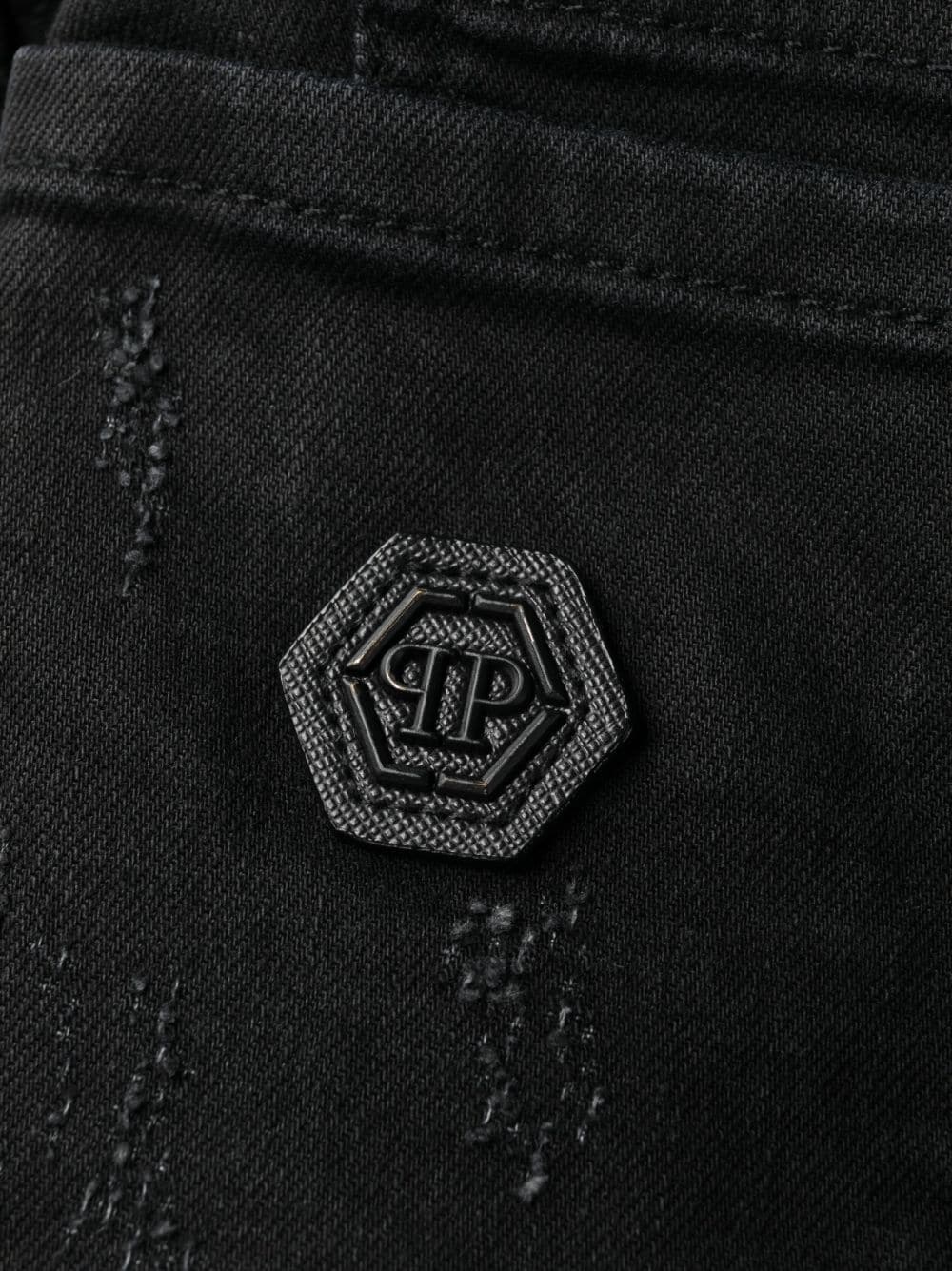 distressed slim-fit jeans - 7