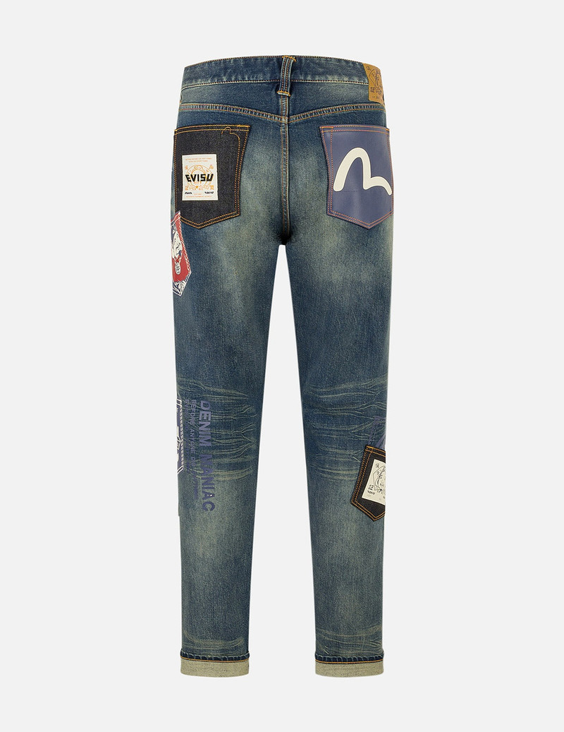 EVISU Ebisu Print and Multi-Pocket Carrot Fit Jeans #2017 outlook