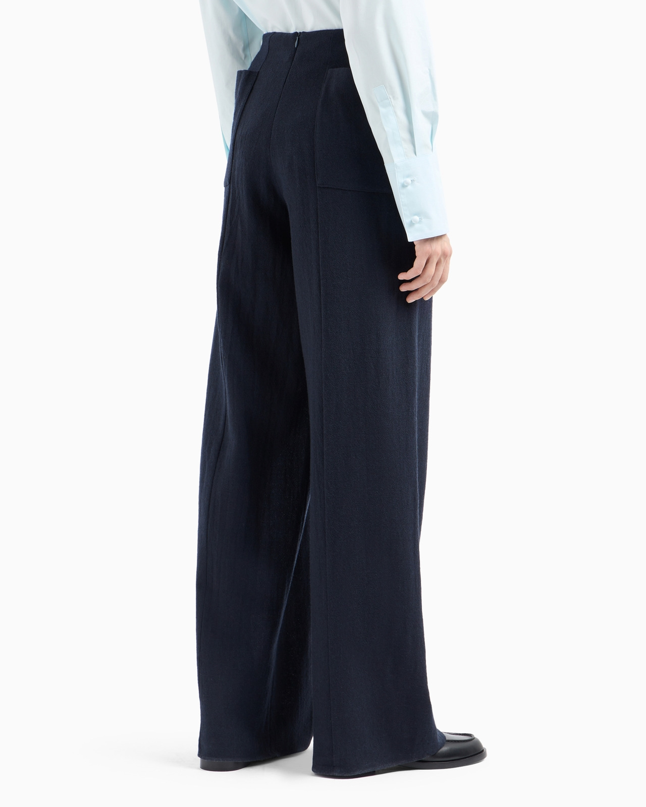 Washed wool crêpe palazzo trousers - 3