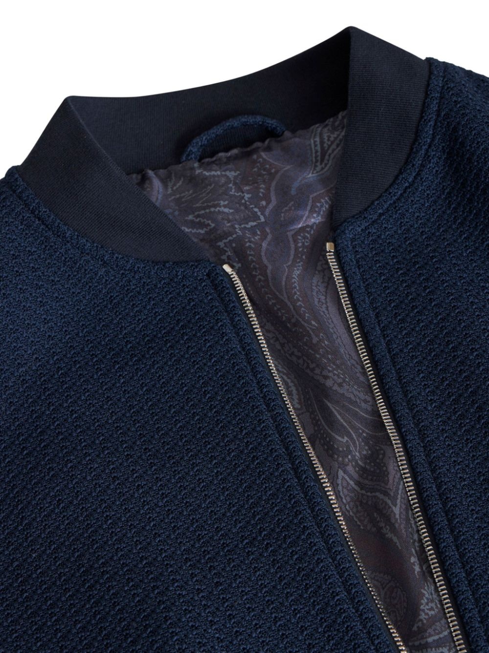 textured cotton bomber jacket - 6