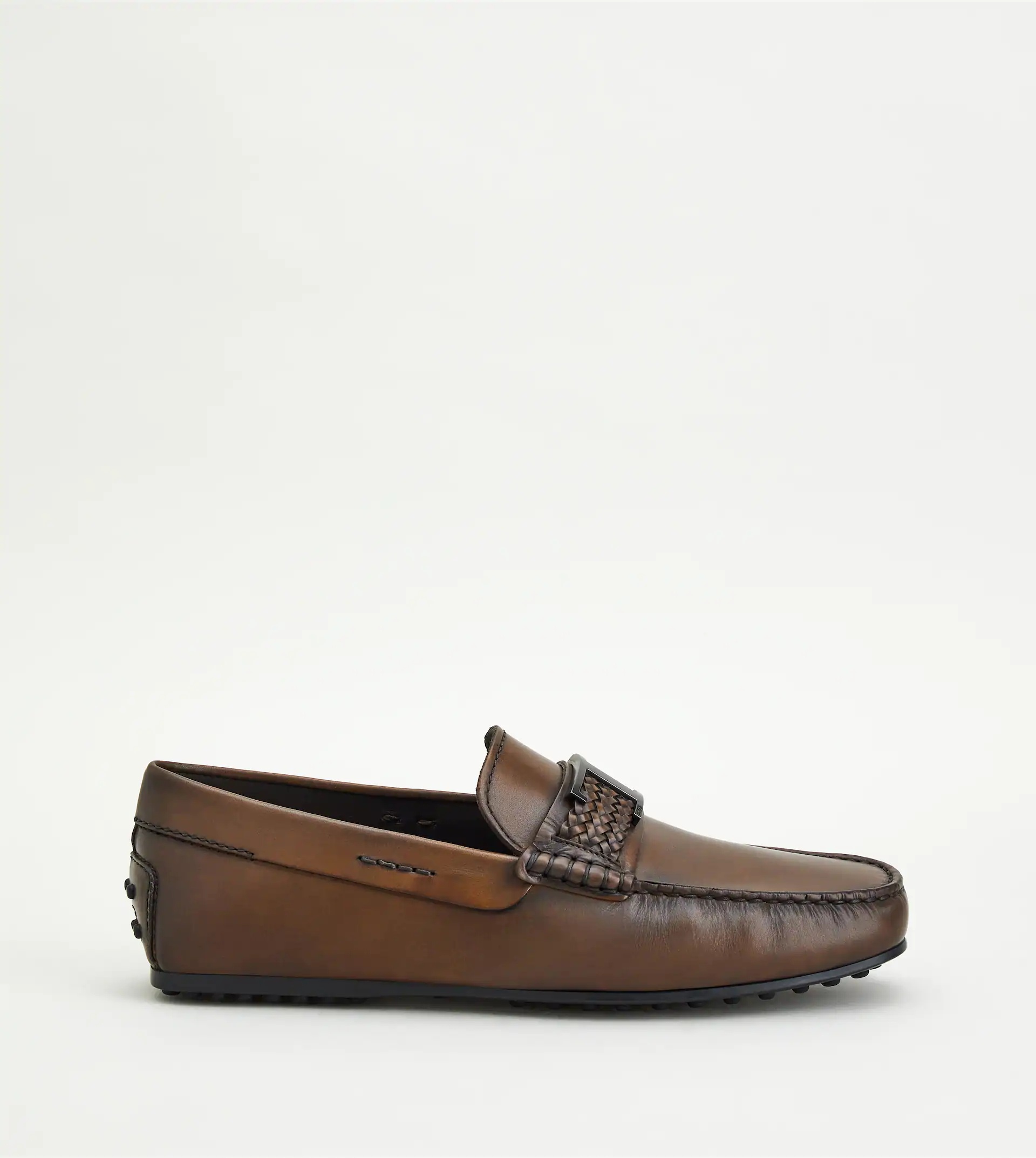 CITY GOMMINO TIMELESS DRIVING SHOES IN LEATHER - BROWN - 1