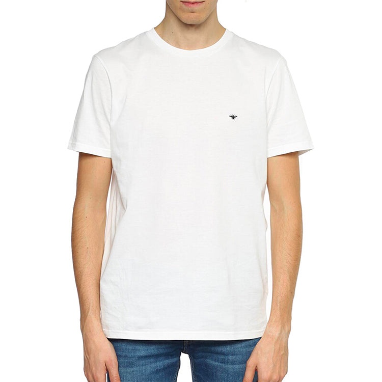 DIOR Black Bee Embroidered Short Sleeve Unisex White 733J603B0446-C089 - 4