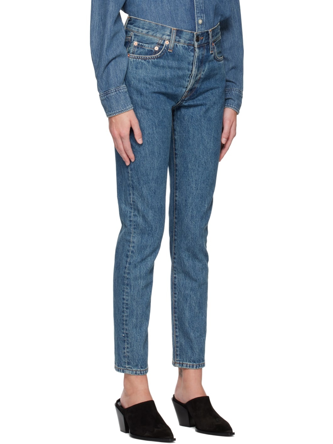 Indigo Faded Jeans - 2