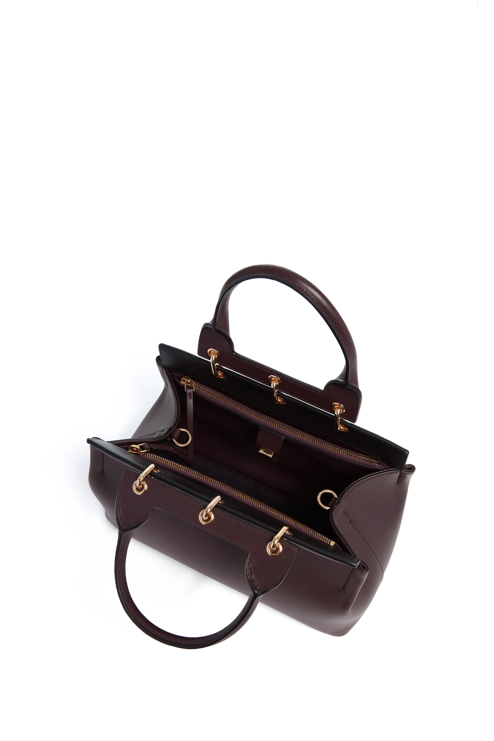Small Amethyst Bag in Bordeaux Nappa Leather - 4
