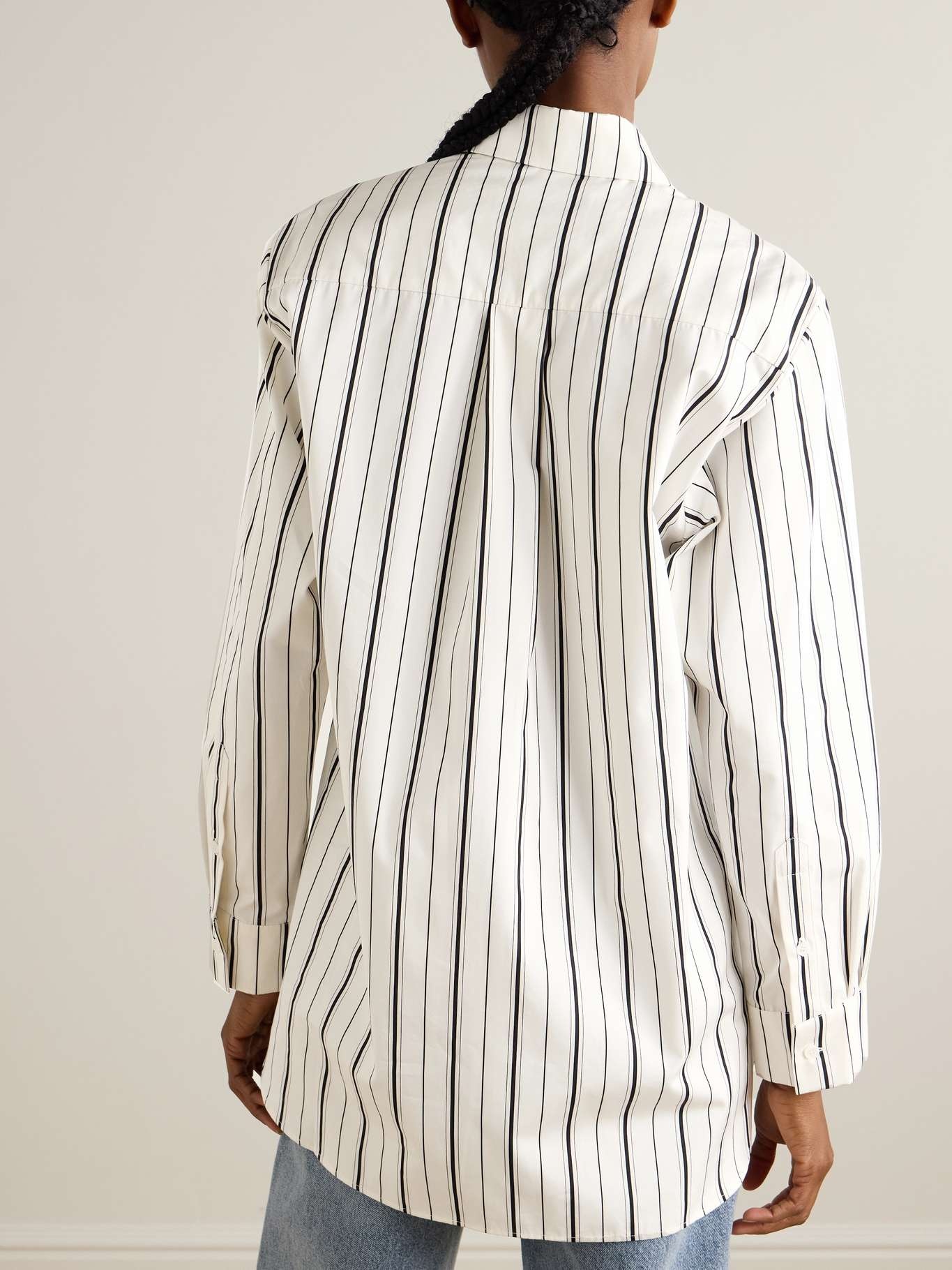 Damita striped cotton-poplin shirt - 4