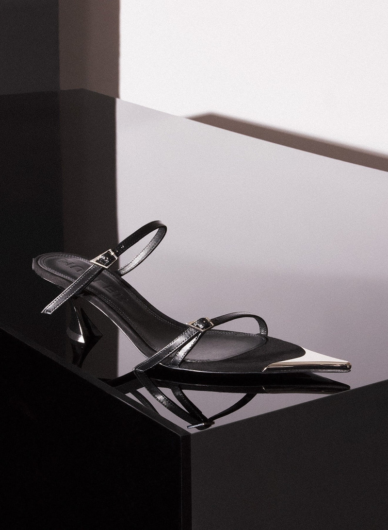 Black suede Fang 55 sandals 1