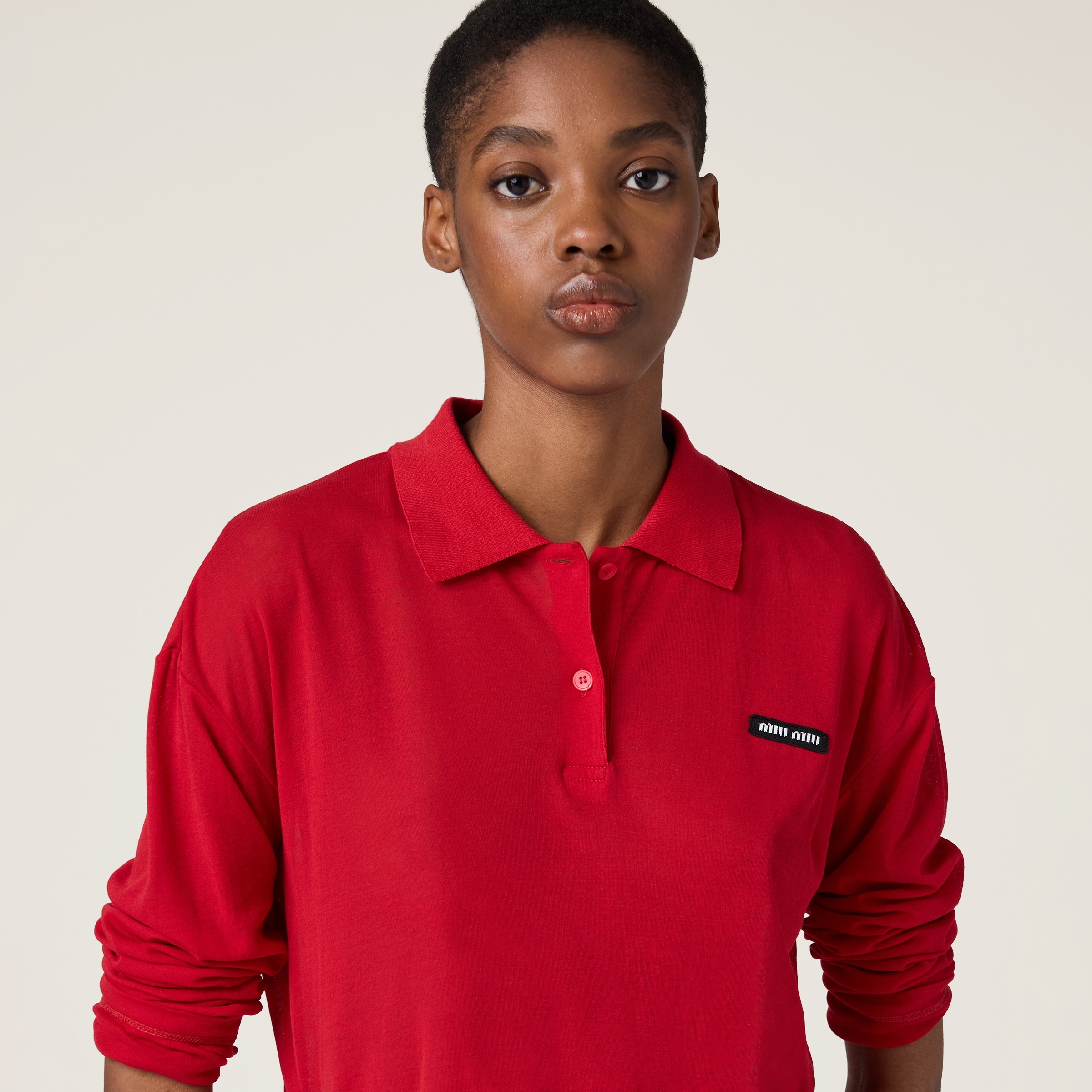 Ribbed jersey polo shirt - 4