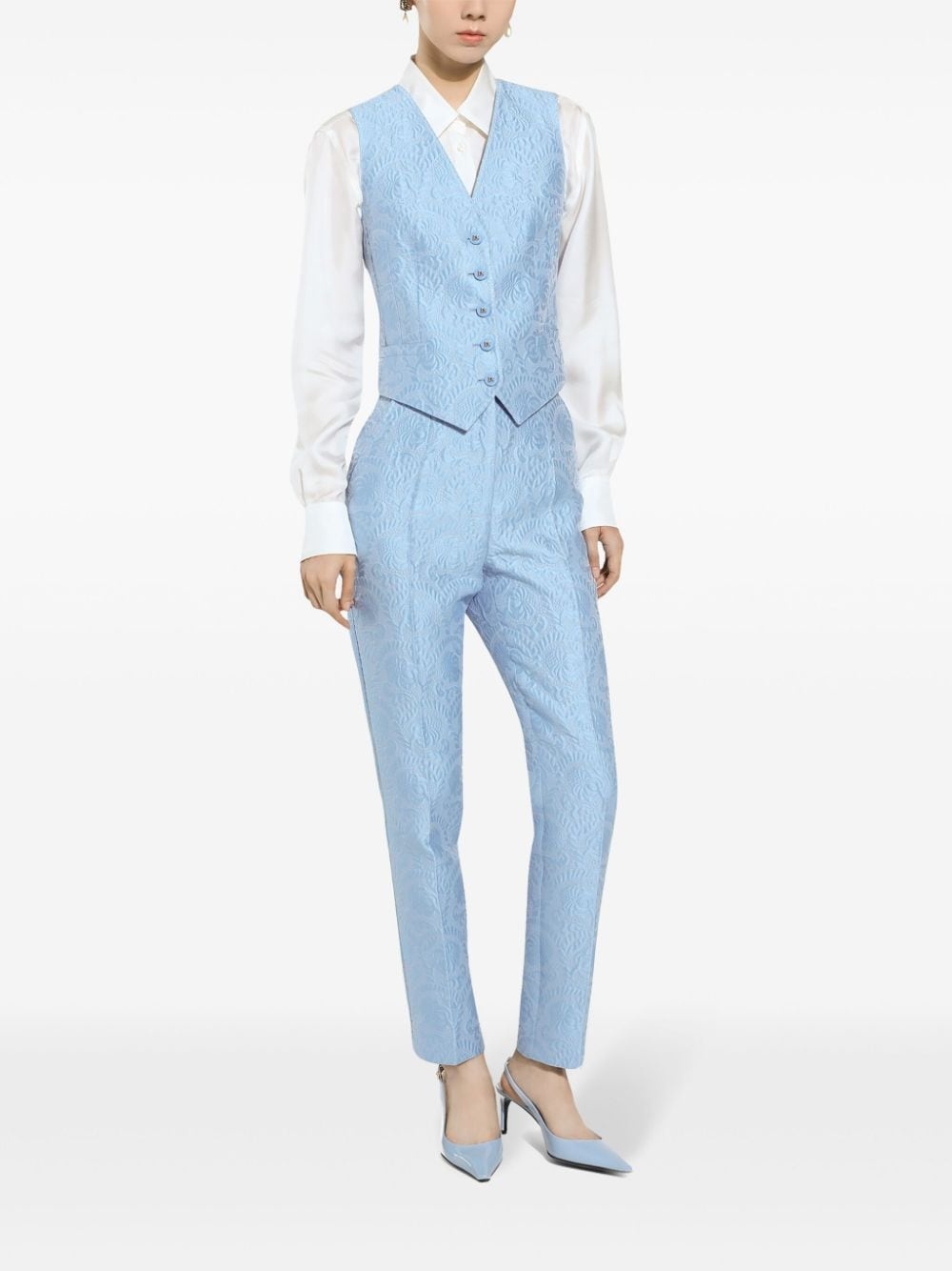 jacquard tailored trousers - 3