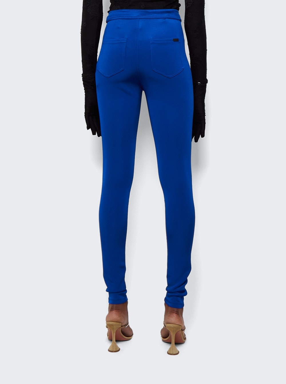 Slim-fit Silk Jersey Pants Bleu Roi - 5