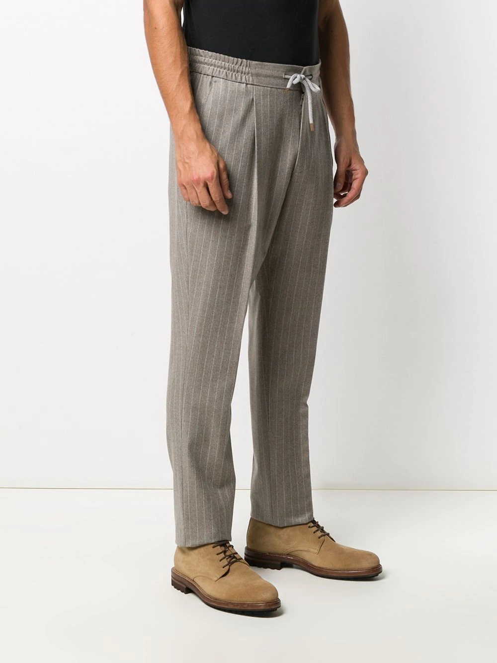 striped elasticated-waist trousers - 3