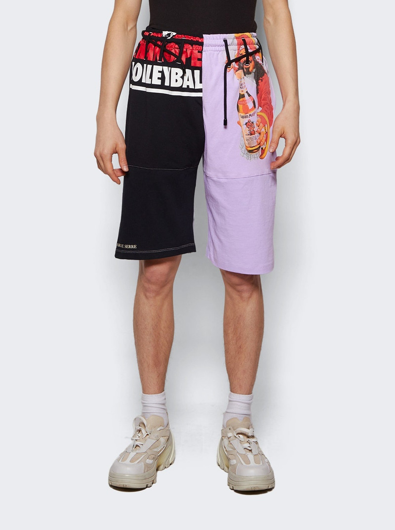 색깔 구획 drawstring 반바지 3
