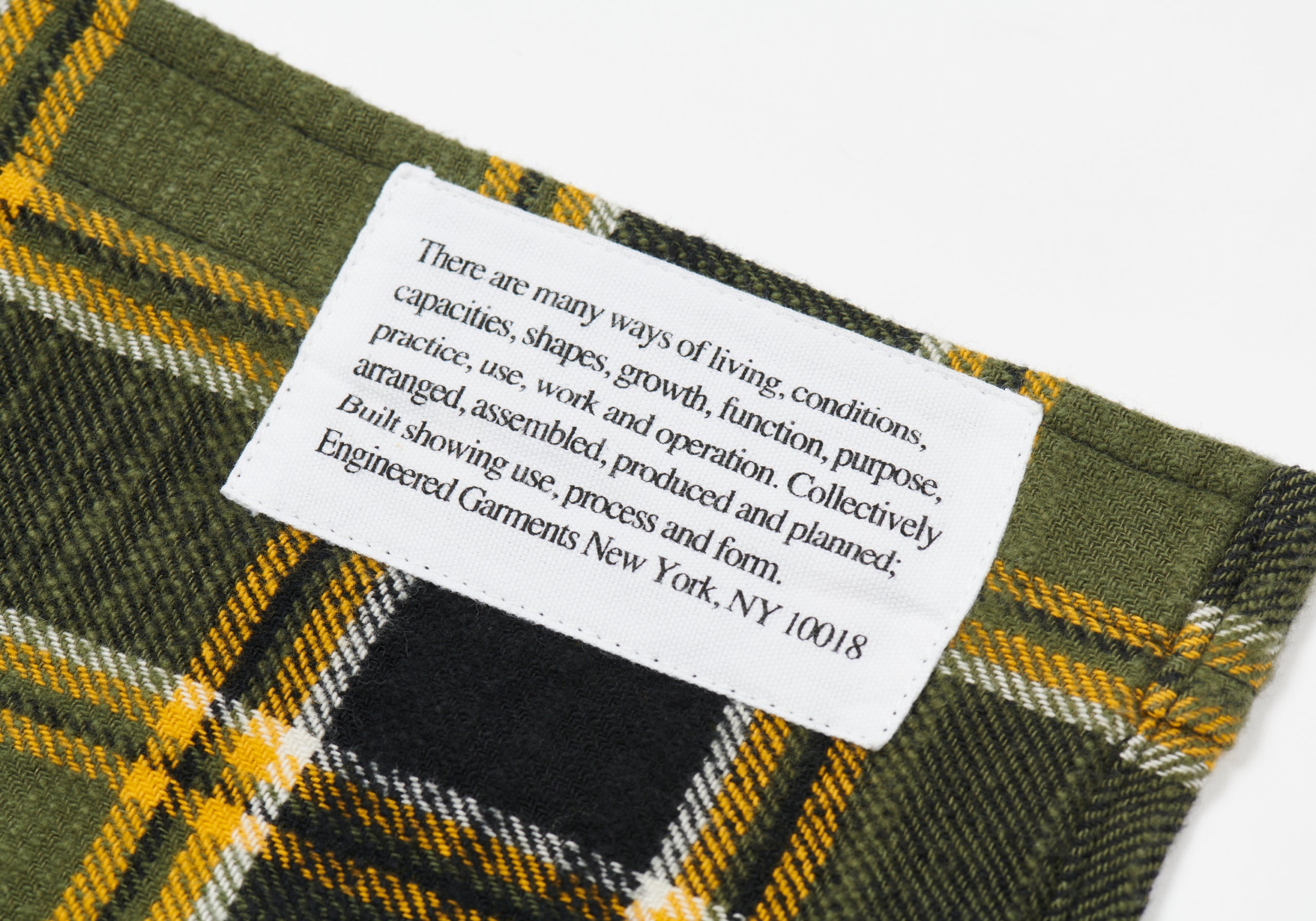 PALACE ENGINEERED GARMENTS PANEL CHECK WORK SHIRT OLIVE - 4