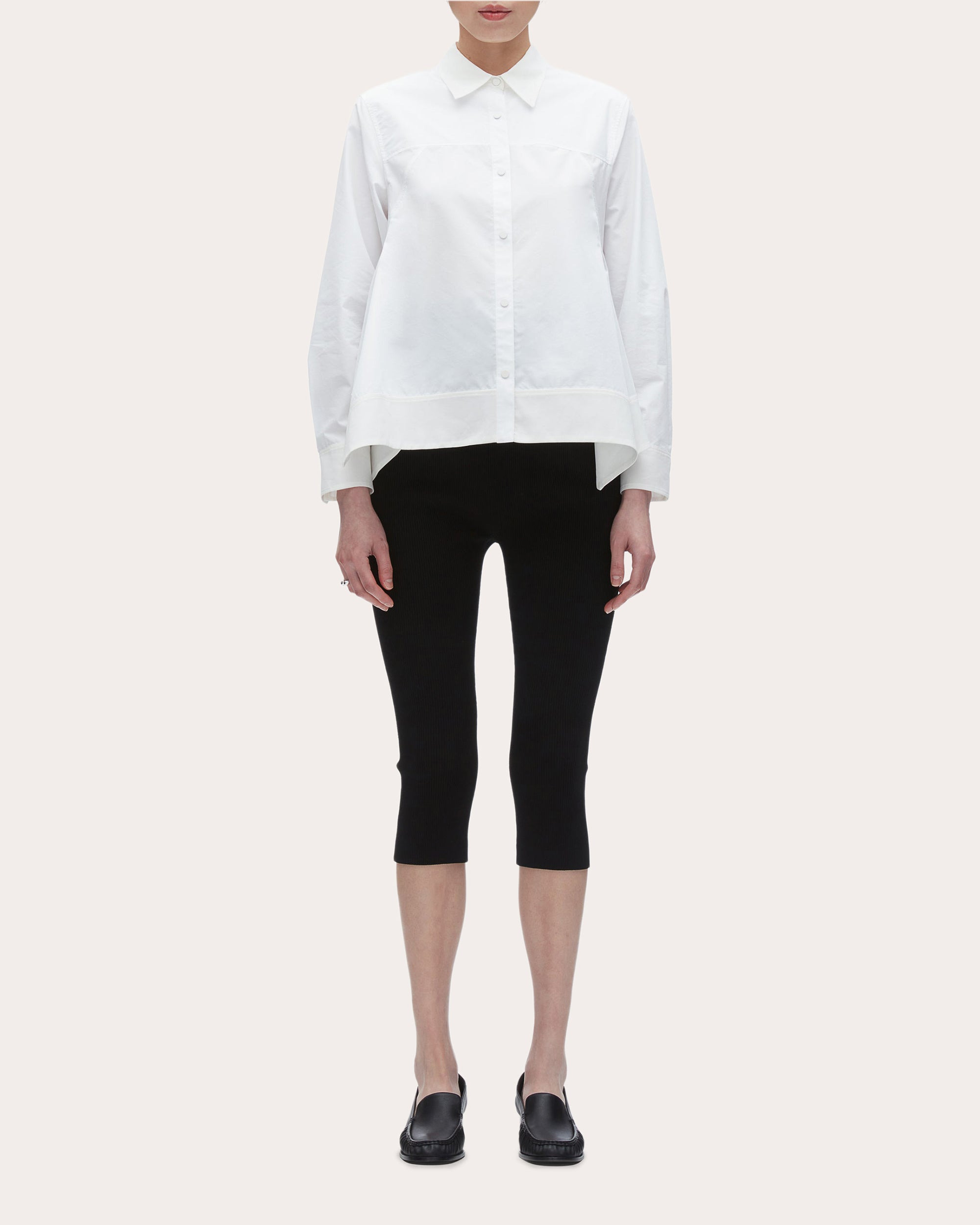 Asymmetric Techno Poplin Shirt - 5