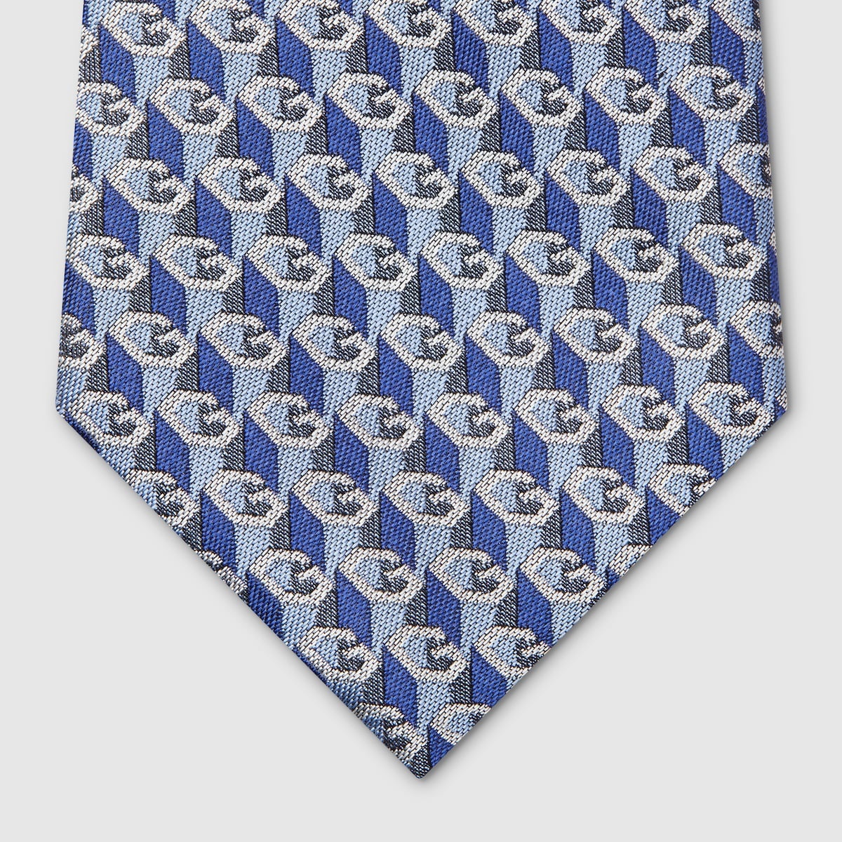 Geometric G silk jacquard tie - 4