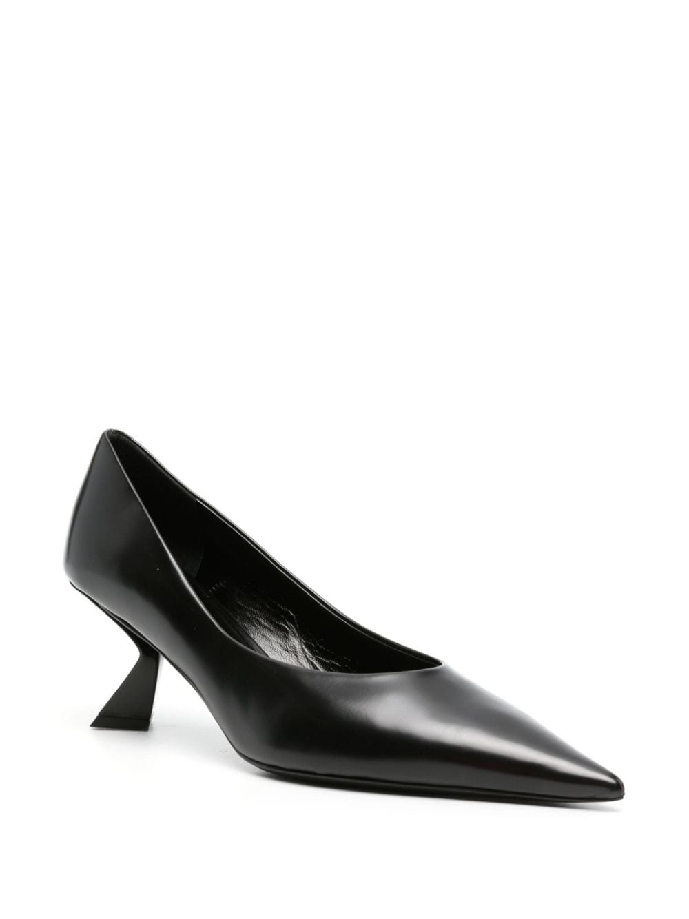 pointed-toe leather pumps - 2