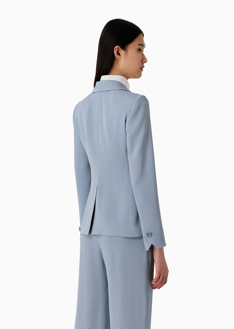 Icon frisottino single-breasted jacket with jacquard micro-check motif 3