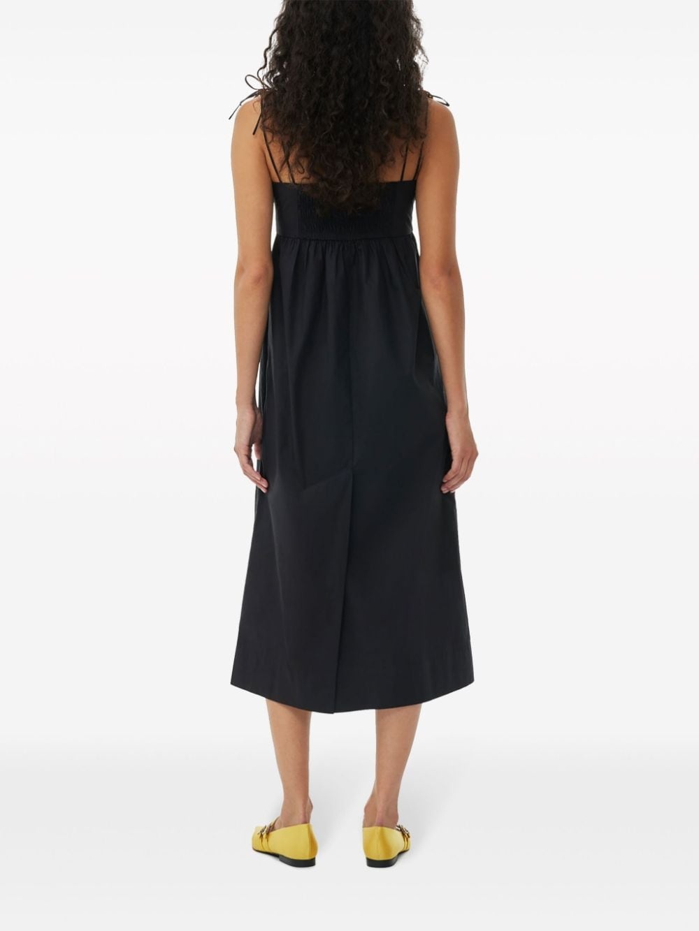 Cotton Poplin String Midi Dress - 4