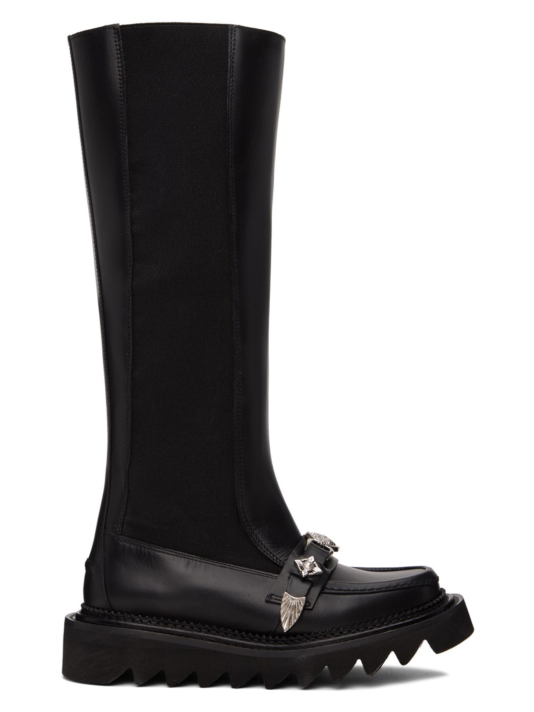 Black Leather Tall Boots - 1