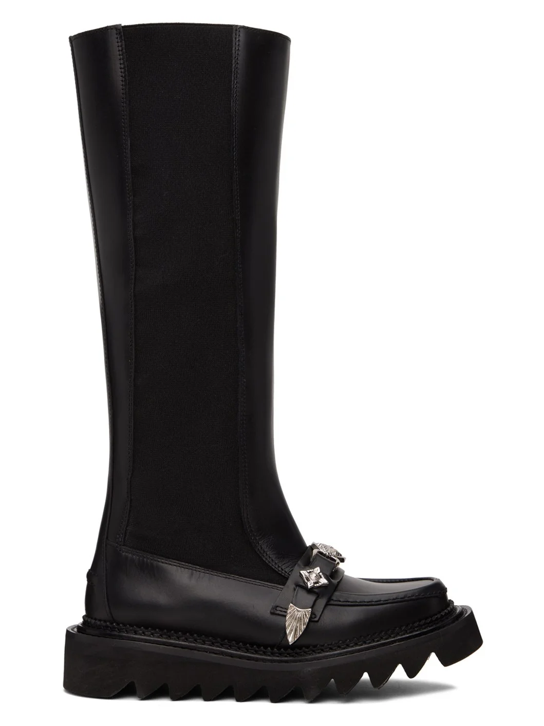 Black Leather Tall Boots - 1