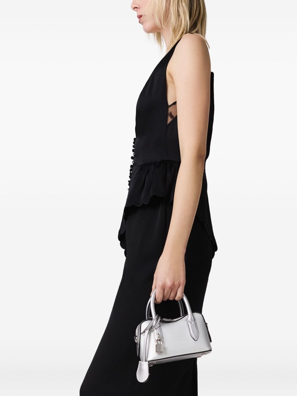 v-neck dress - 4