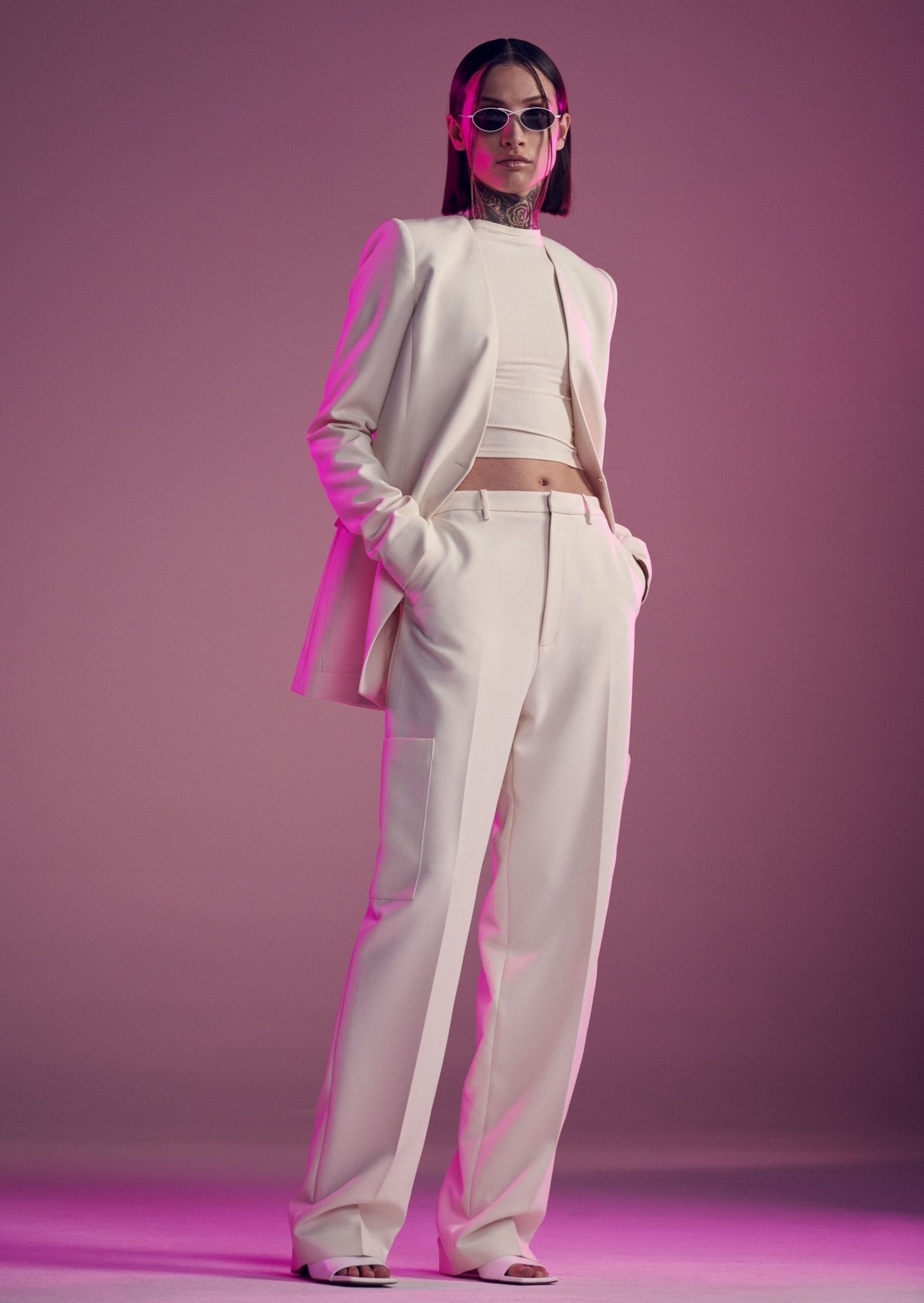 Matte Crepe Round Leg Trouser - 2