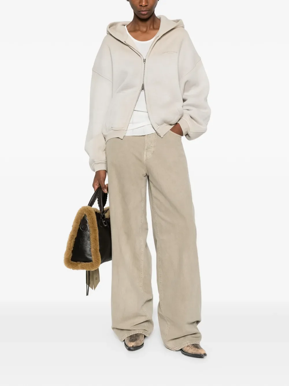 ALEXANDER WANG - Unisex Allover Hotfix Zip Up Hoodie - 1