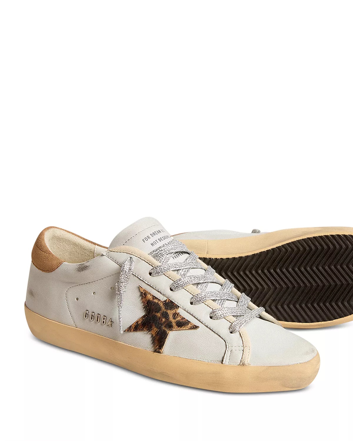 Women's Super Star Leopard Print Calf Hair Sneakers - 4
