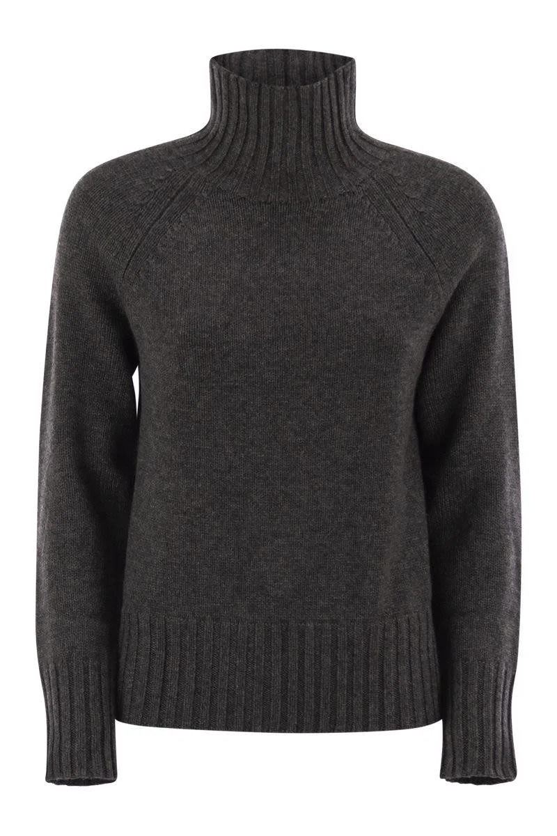 'S Max Mara Turtleneck In Wool And Cashmere Yarn - 1