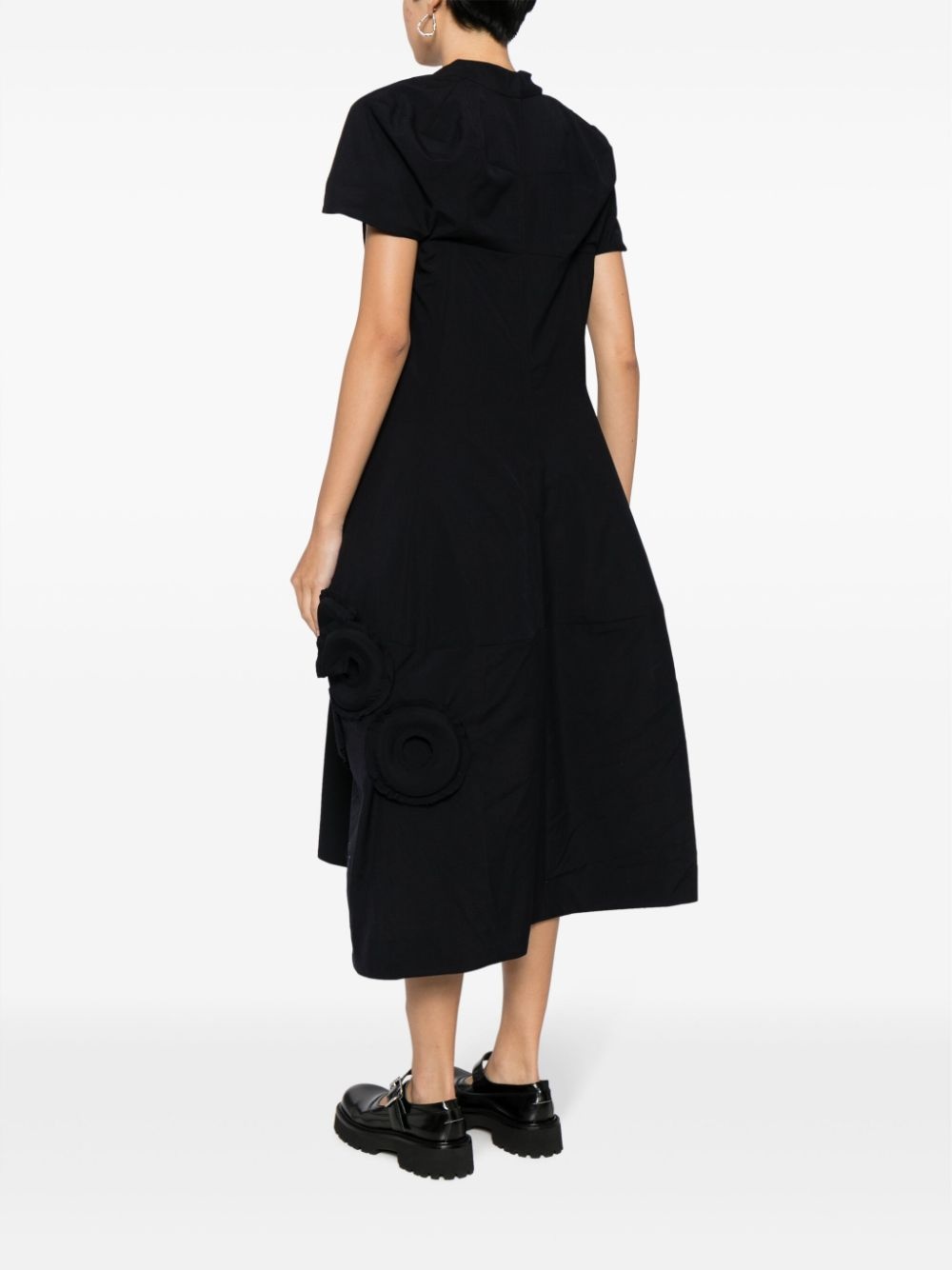 voluminous wool midi dress - 4