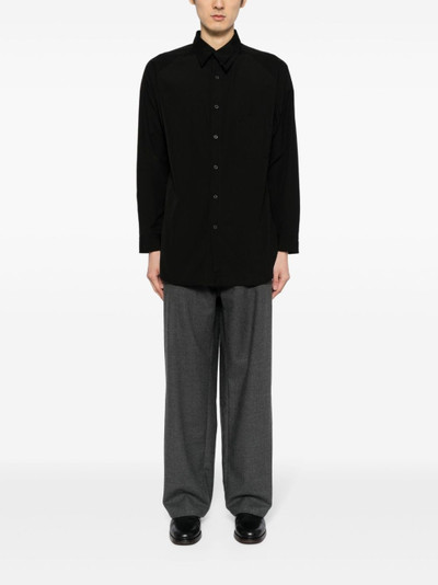 Yohji Yamamoto asymmetric-collar cotton shirt outlook