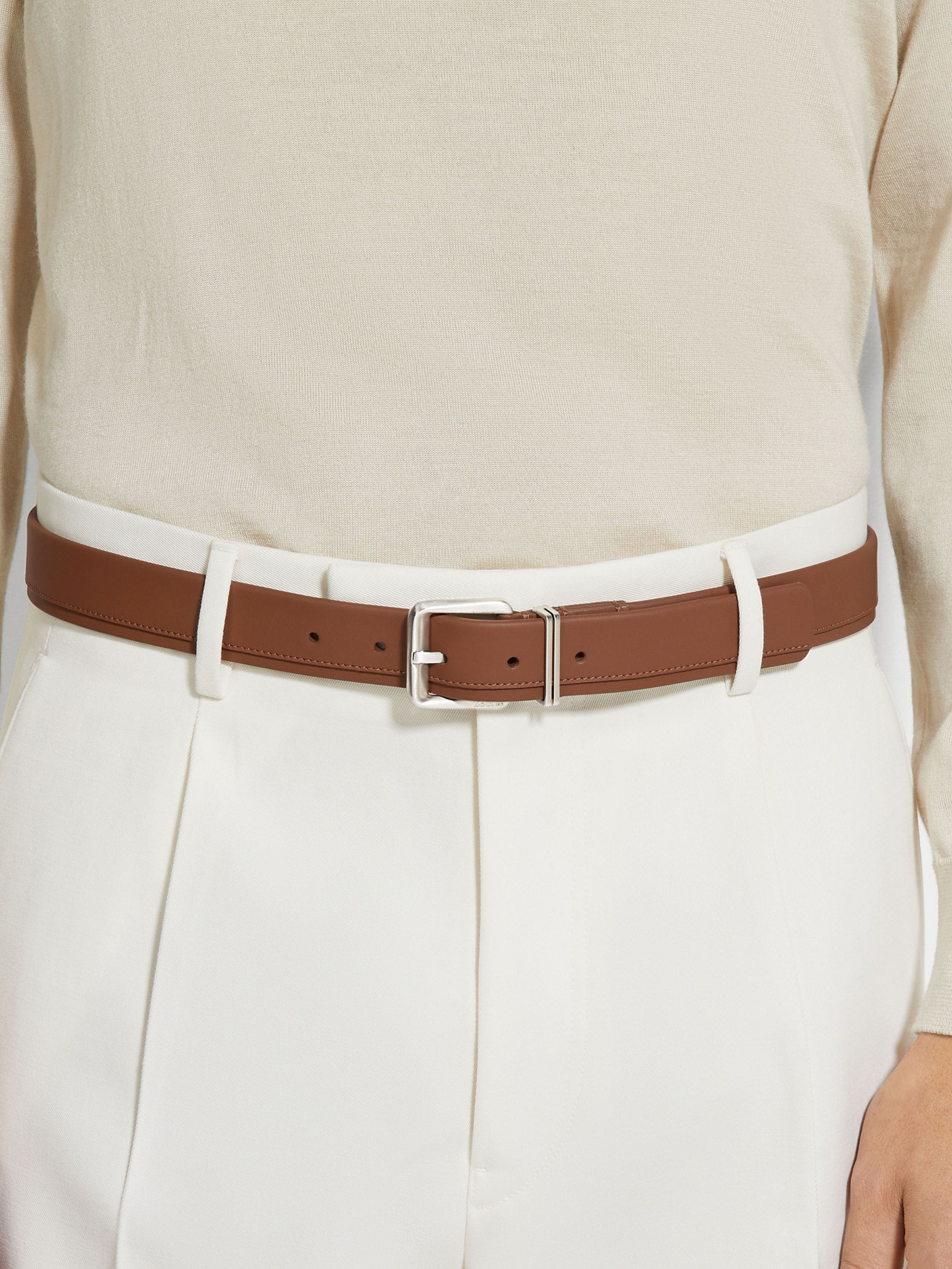 DARK FOLIAGE LEATHER BELT - 3