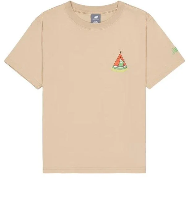 (WMNS) New Balance Cartoon Short Sleeve T-Shirt 'Pink' AWT41333-INC - 1