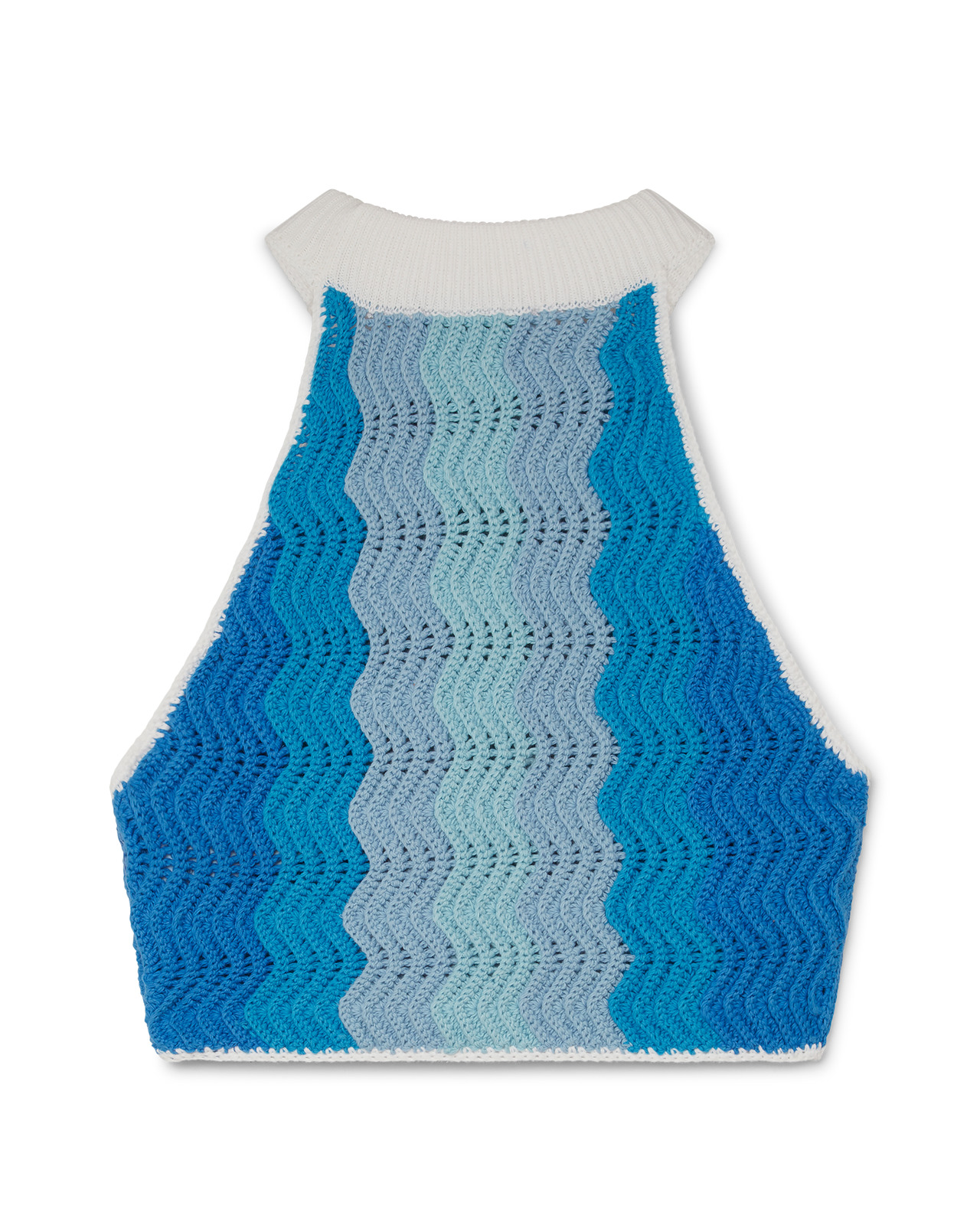 Blue Gradient Sleeveless Top | Casablanca Paris - 2