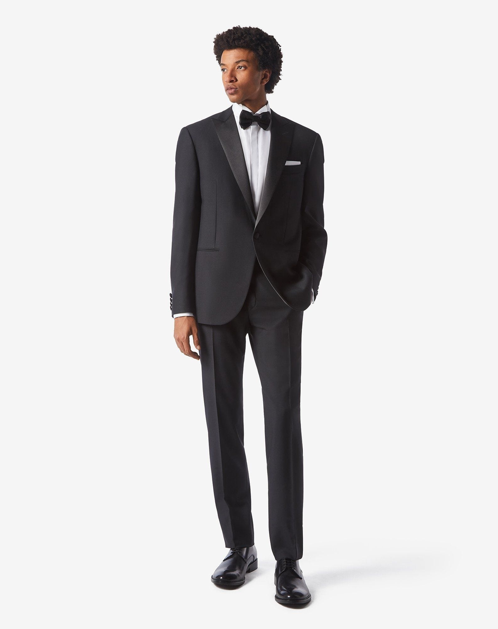 Black pure wool smoking suit - 2