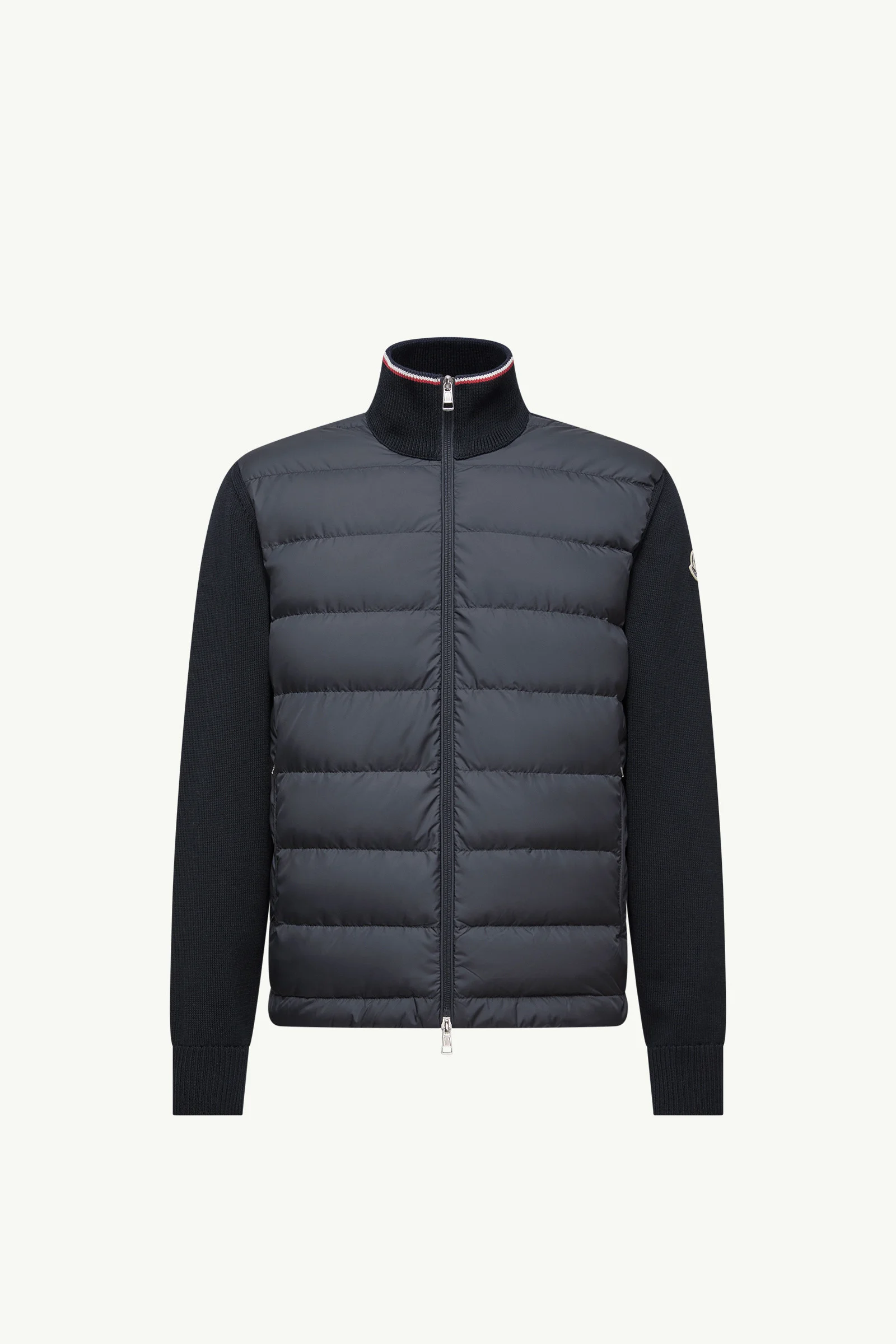 Padded Zip-Up Cotton Cardigan - 1