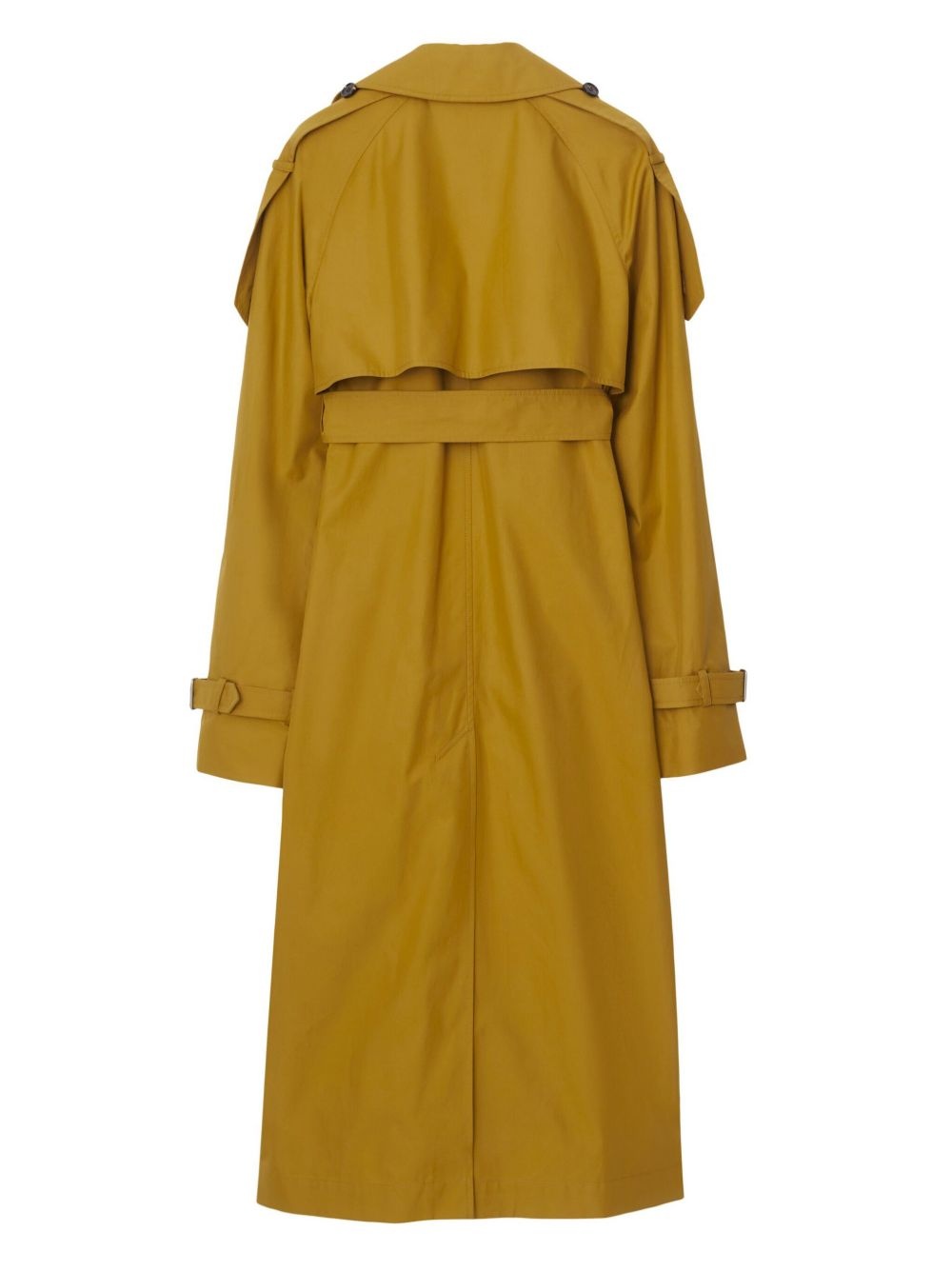 long gabardine cotton trench coat - 7