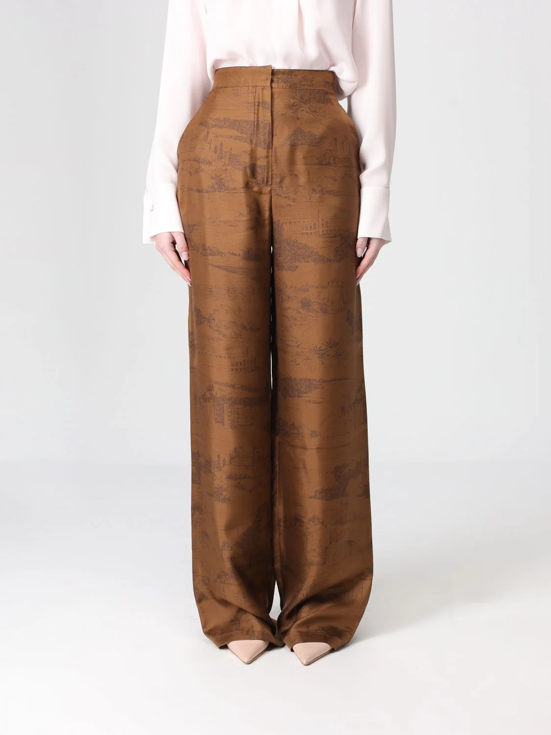 Max Mara Studio Women Max Mara Studio Silk Trousers - 1